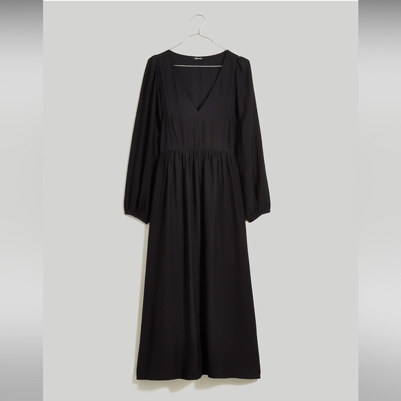 Madewell V-Neck Empire Midi Dress - Picture 7 of 7